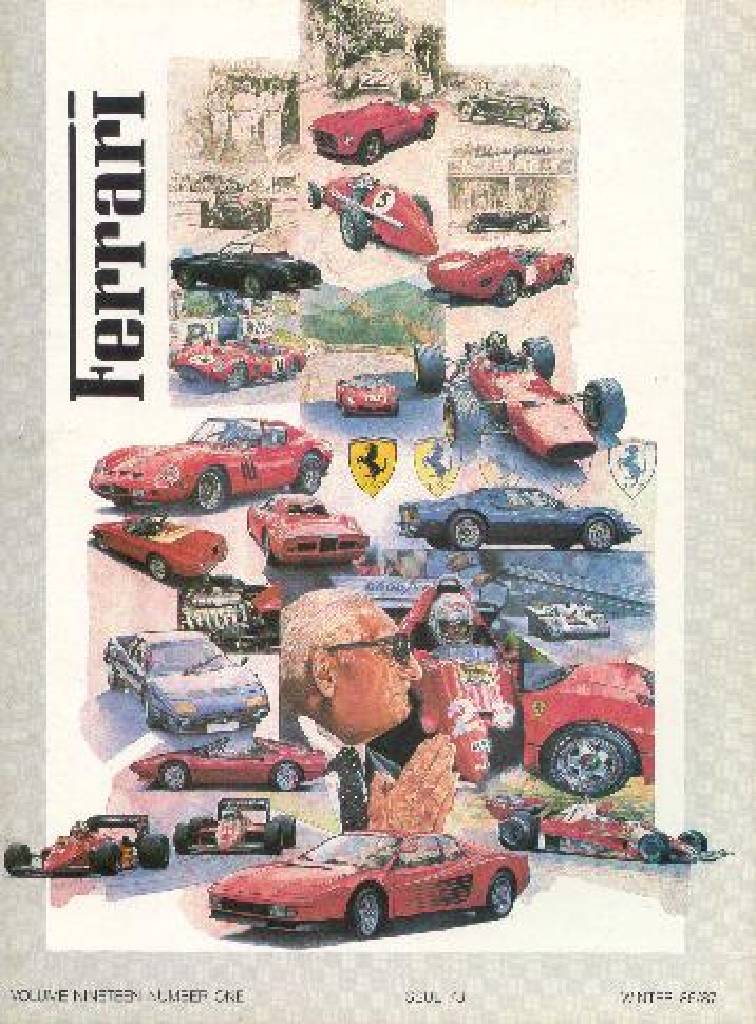 Cover of Ferrari Owners' Club Magazine issue 73, Number One - Winter 1986/1987 (Volume 19)