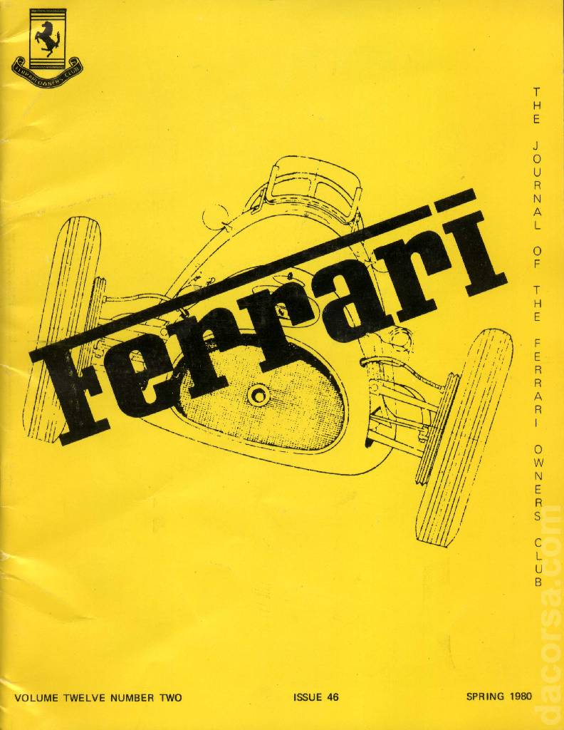 Cover of Ferrari Owners' Club Magazine issue 46, Number Two - April 1980 (Volume 12)
