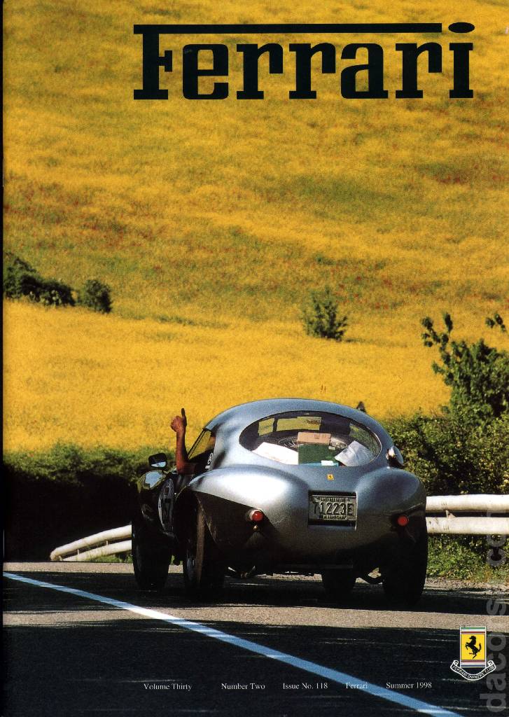 Cover of Ferrari Owners' Club Magazine issue 118, Number Two - Summer 1998 (Volume 30)