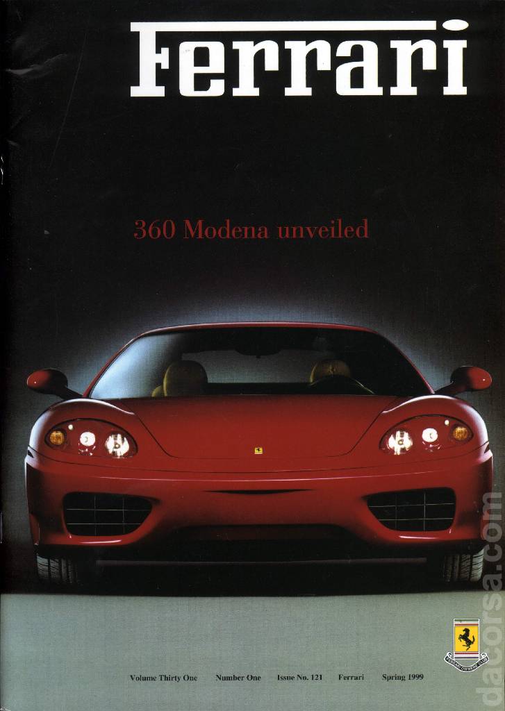 Cover of Ferrari Owners' Club Magazine issue 121, Number One - Spring 1999 (Volume 31)