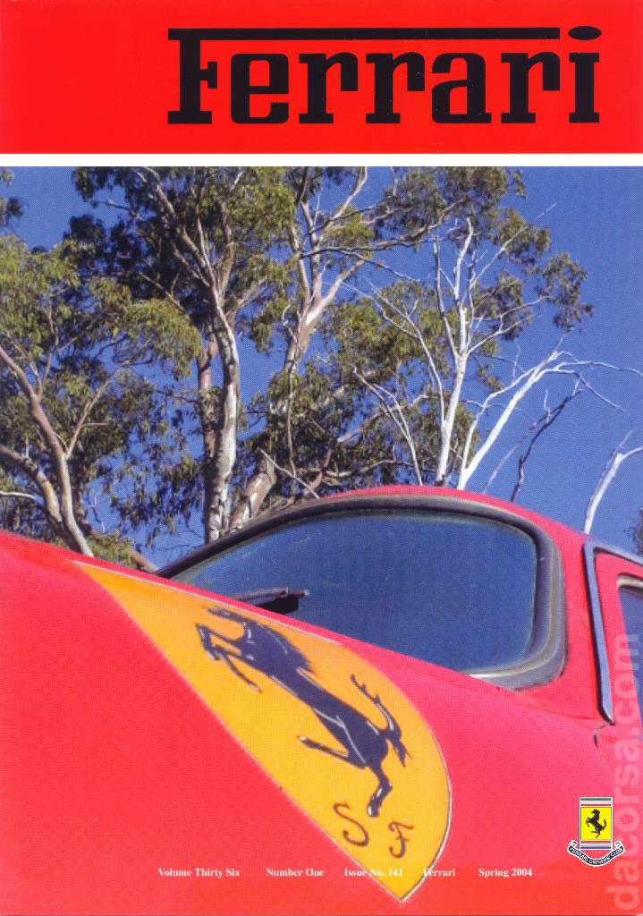 Cover of Ferrari Owners' Club Magazine issue 141, Number One - Spring 2004 (Volume 36)