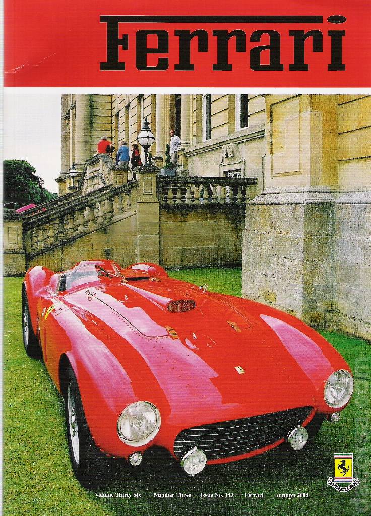 Cover of Ferrari Owners' Club Magazine issue 143, Number Three - Autumn 2004 (Volume 36)