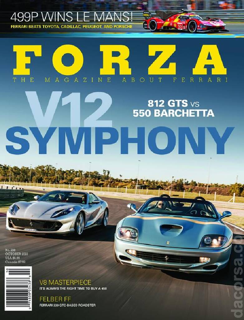 Cover of Forza Magazine issue 208, OCTOBER 2023