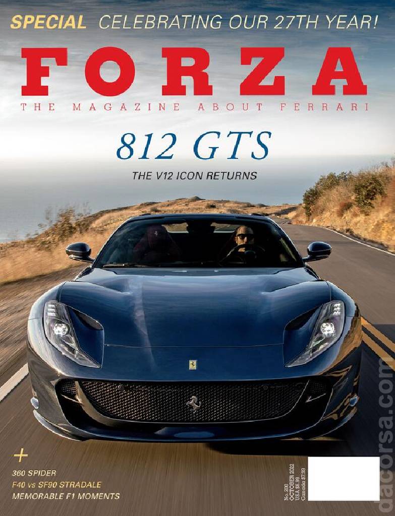 Cover of Forza Magazine issue 200, OCTOBER 2022