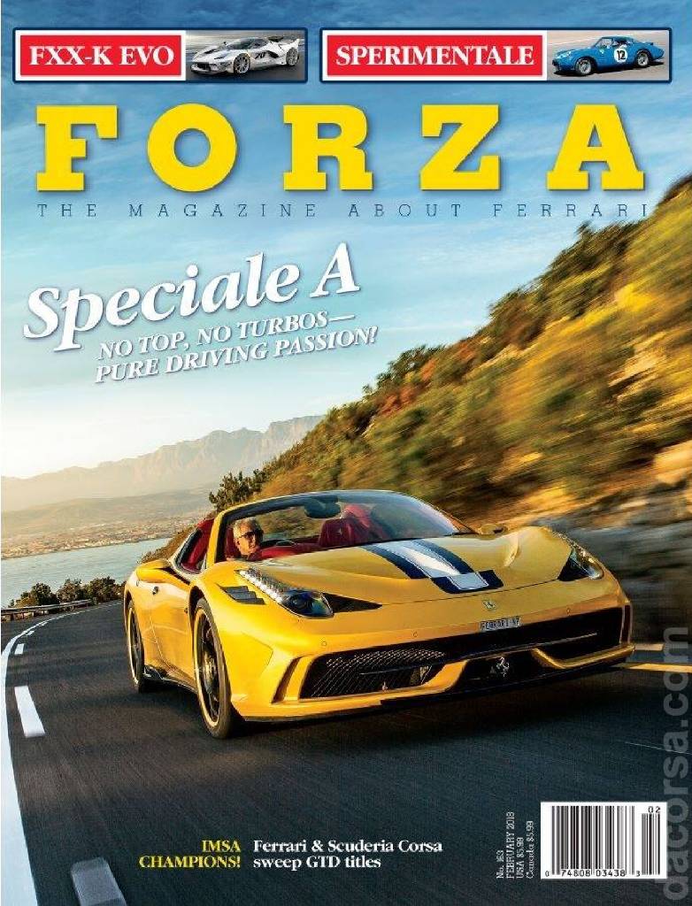 Cover of Forza Magazine issue 163, FEBRUARY 2018