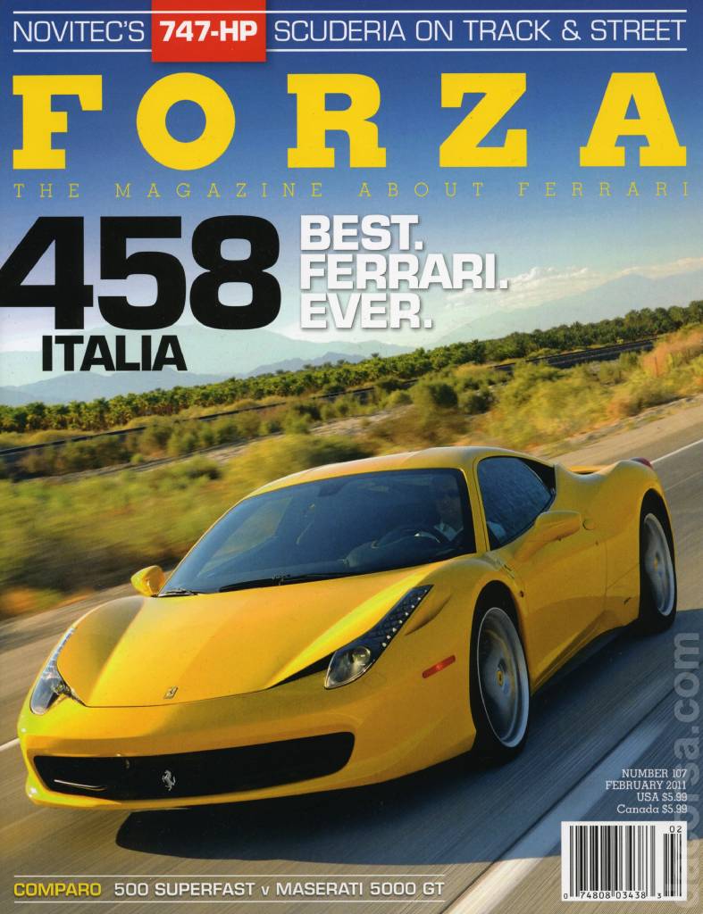 Cover of Forza Magazine issue 107, FEBRUARY 2011