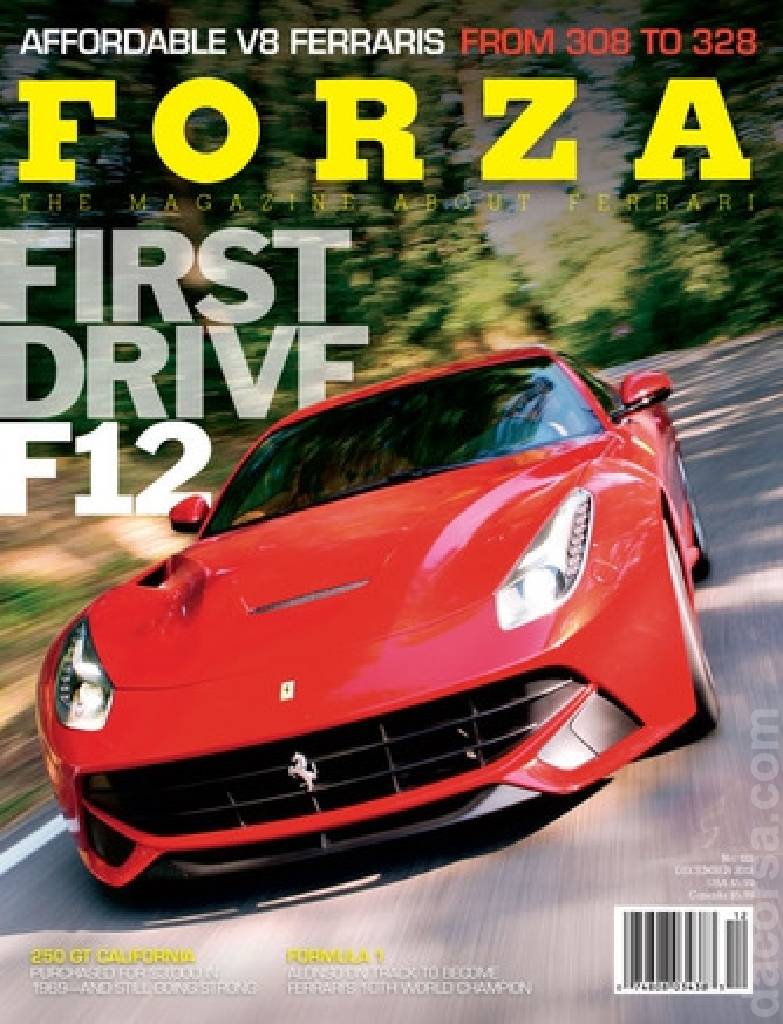 Cover of Forza Magazine issue 122, DECEMBER 2012