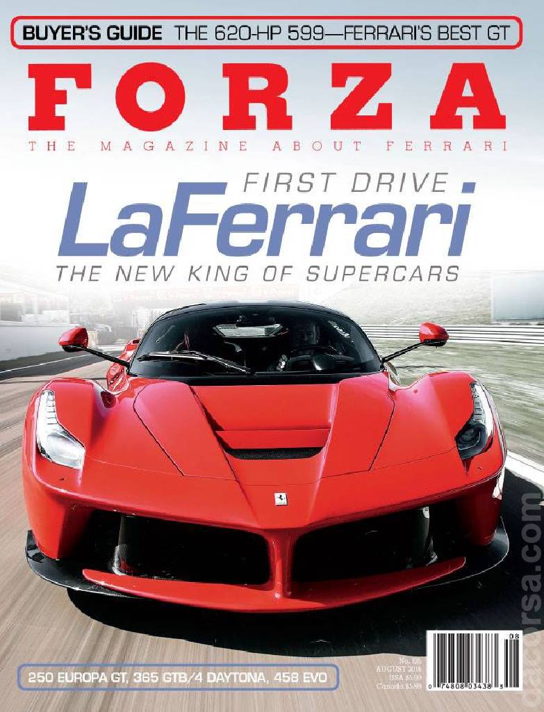 Cover of Forza Magazine issue 135, AUGUST 2014