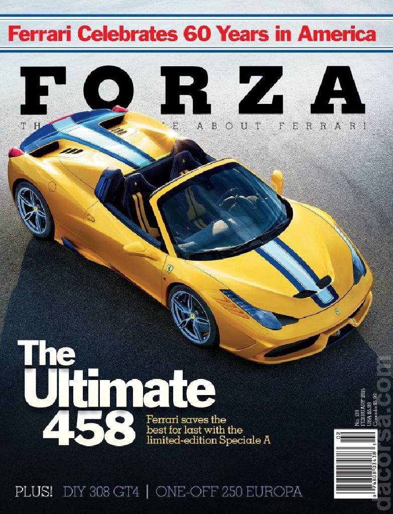 Cover of Forza Magazine issue 139, FEBRUARY 2015