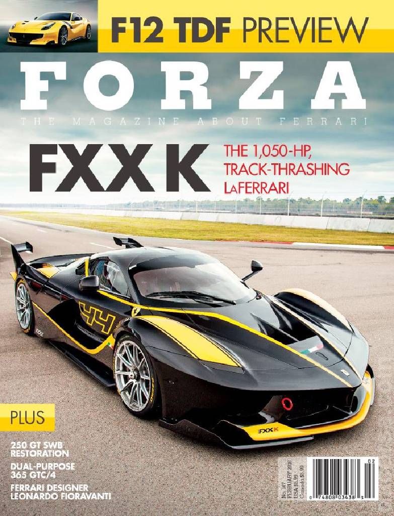 Cover of Forza Magazine issue 147, FEBRUARY 2016