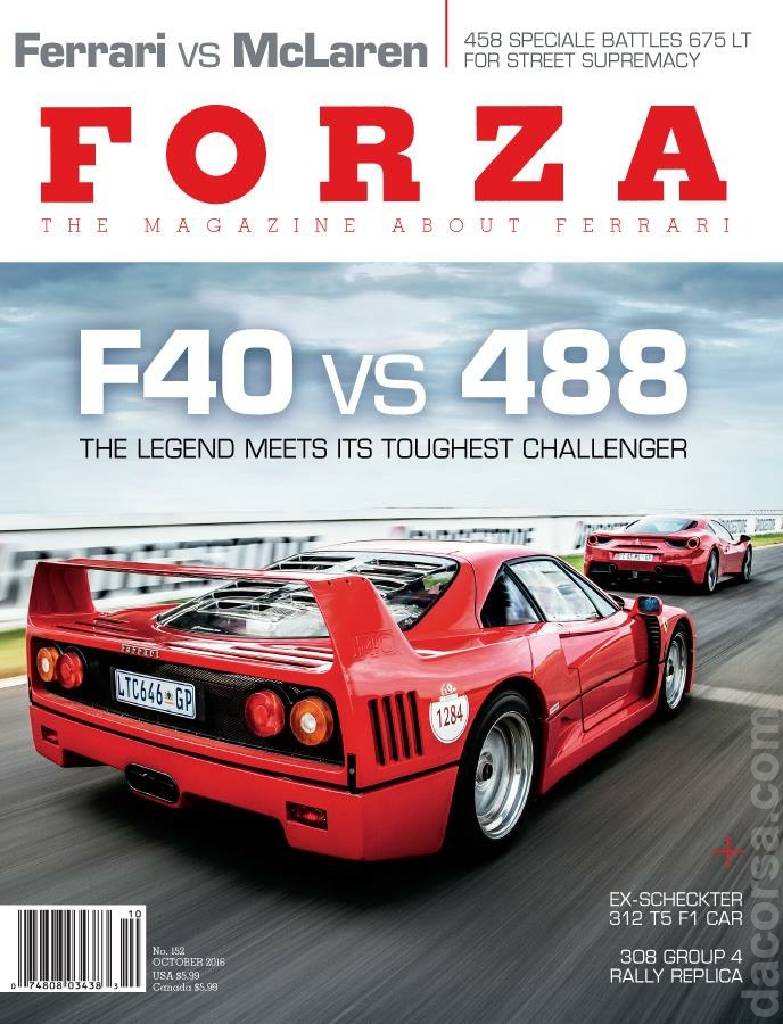 Cover of Forza Magazine issue 152, OCTOBER 2016