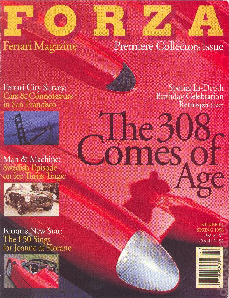 Cover of Forza Magazine issue 1, SPRING 1996
