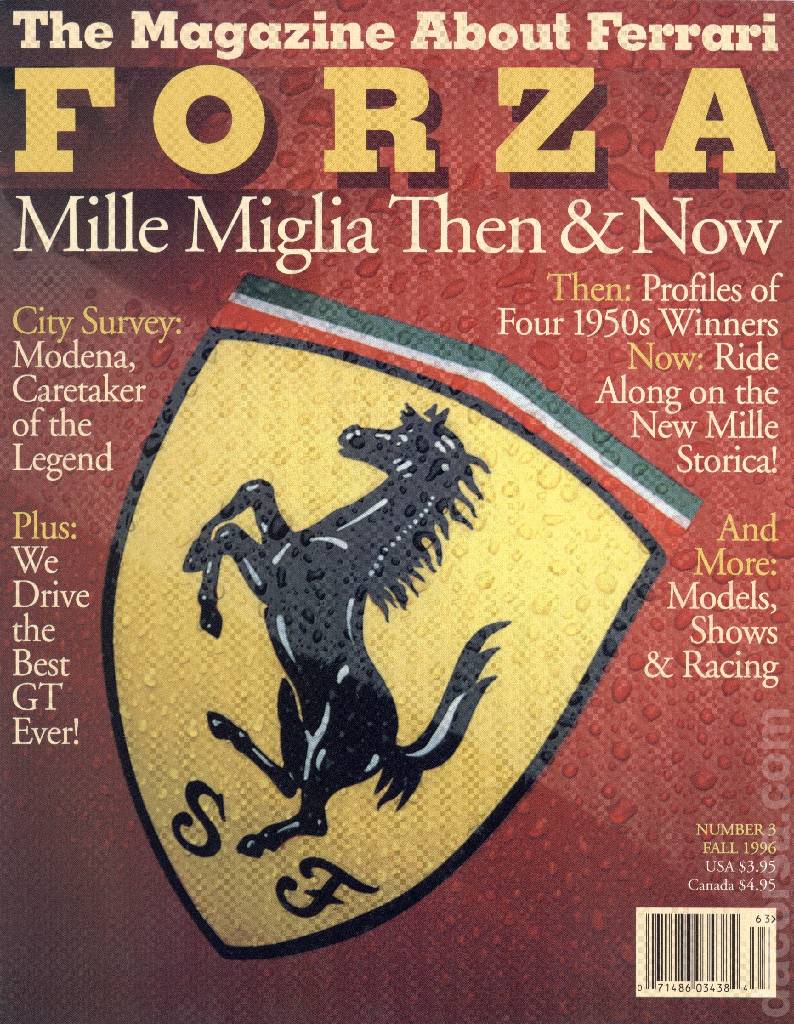 Cover of Forza Magazine issue 3, FALL 1996