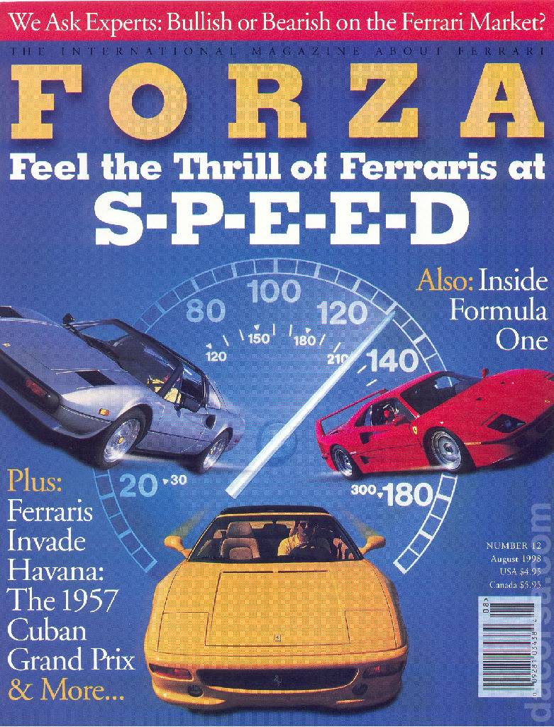 Cover of Forza Magazine issue 12, August 1998