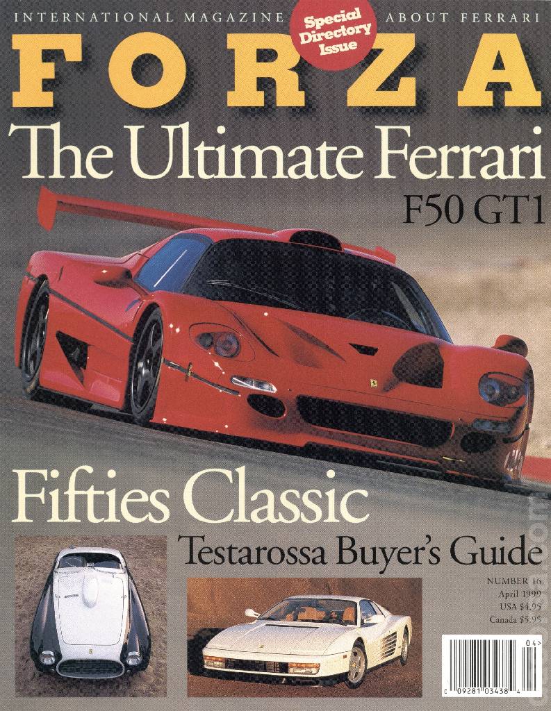 Cover of Forza Magazine issue 16, April 1999