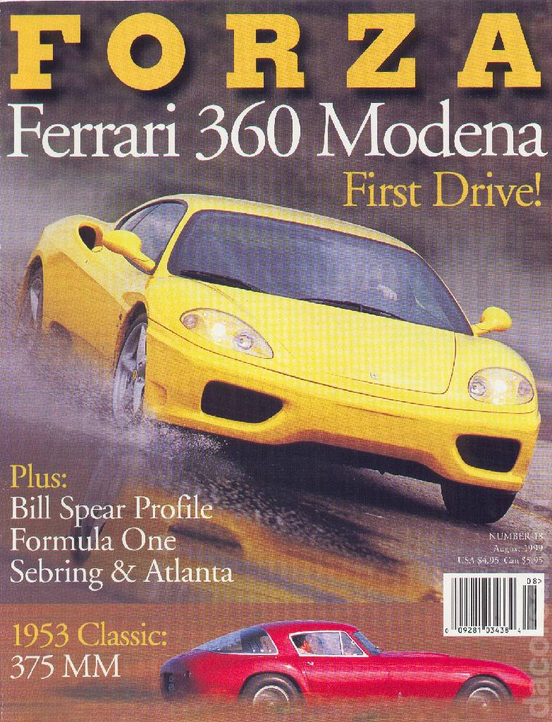 Cover of Forza Magazine issue 18, August 1999