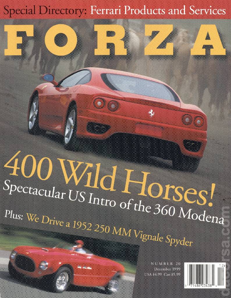 Cover of Forza Magazine issue 20, December 1999