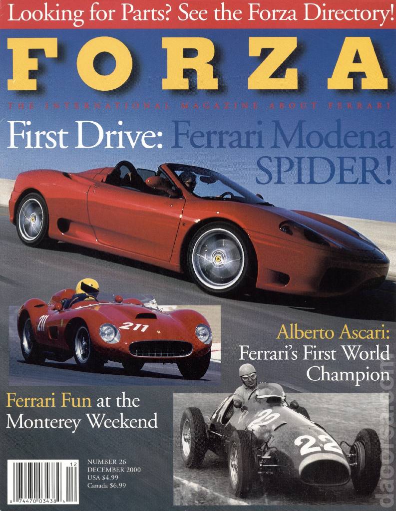 Cover of Forza Magazine issue 26, DECEMBER 2000