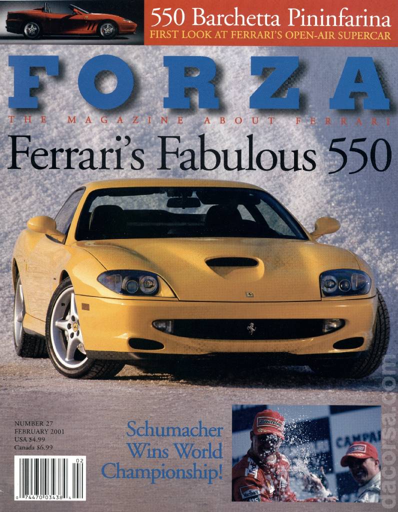 Cover of Forza Magazine issue 27, FEBRUARY 2001