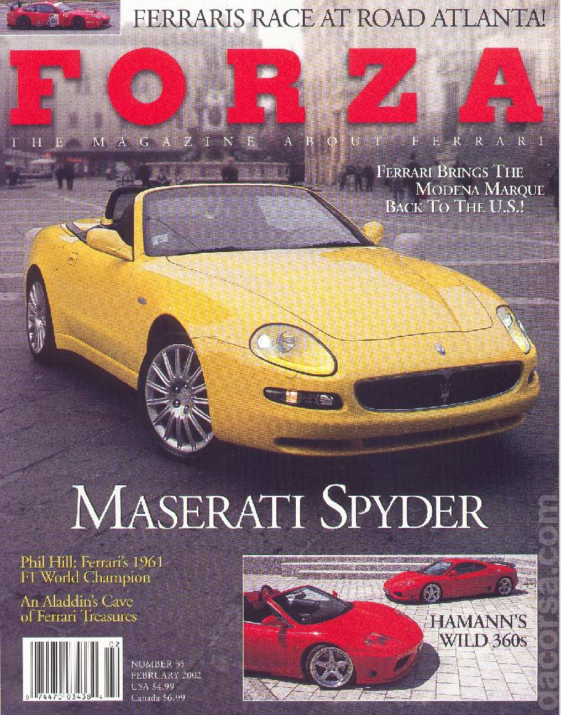 Cover of Forza Magazine issue 35, FEBRUARY 2002