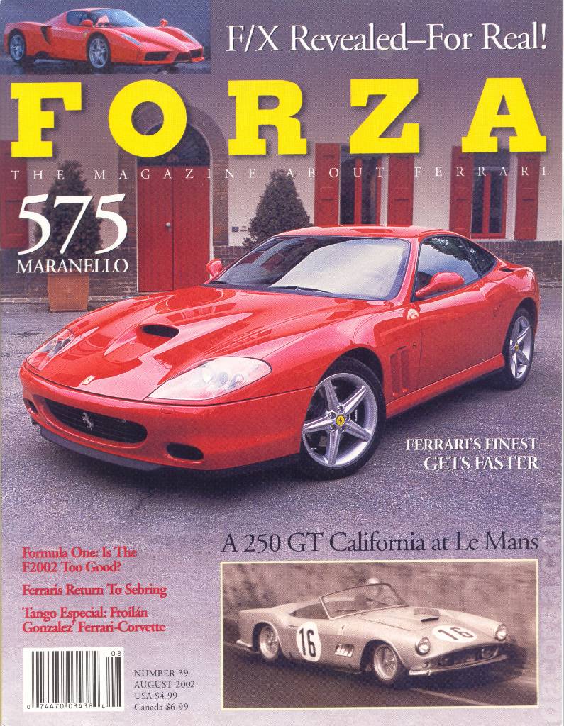 Cover of Forza Magazine issue 39, AUGUST 2002