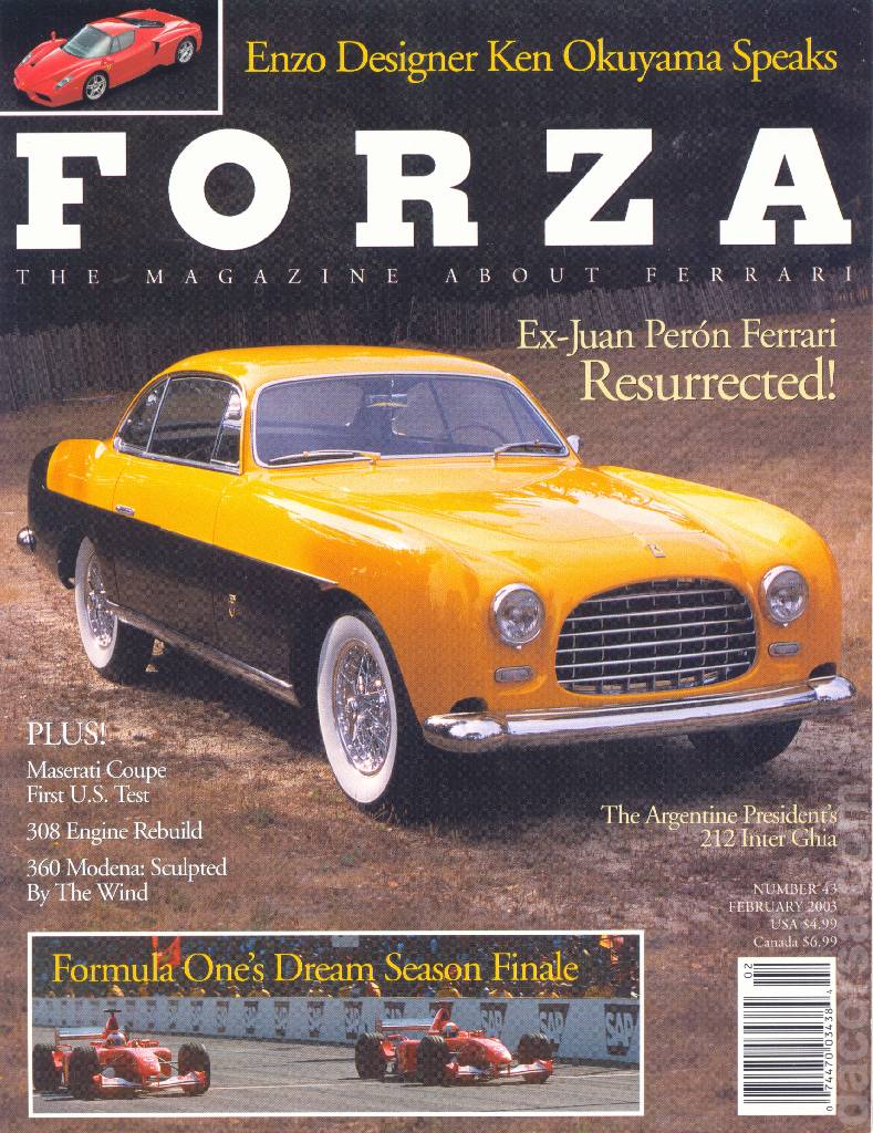 Cover of Forza Magazine issue 43, FEBRUARY 2003