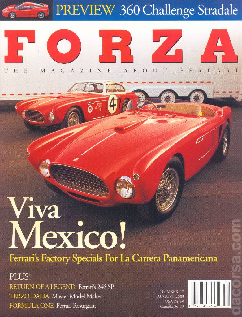 Cover of Forza Magazine issue 47, AUGUST 2003