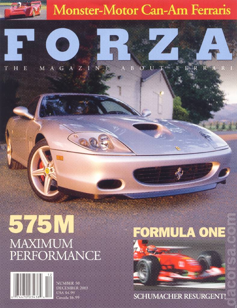 Cover of Forza Magazine issue 50, DECEMBER 2003