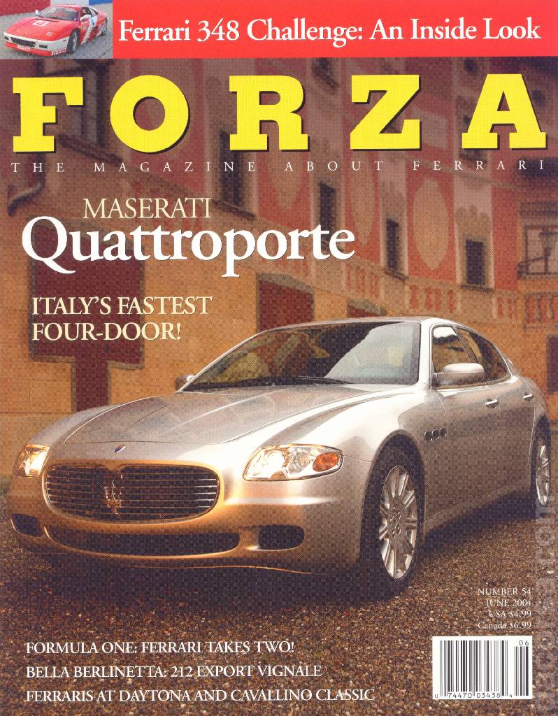 Cover of Forza Magazine issue 54, JUNE 2004