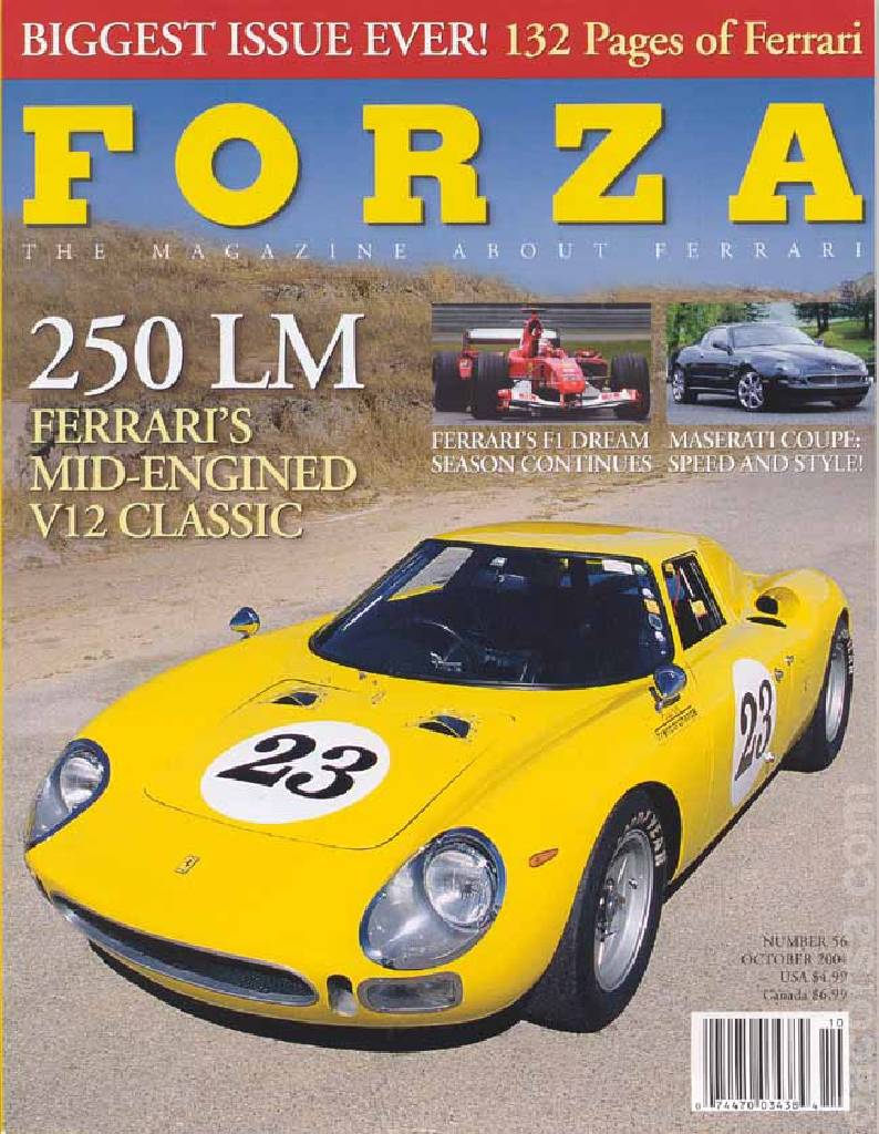 Cover of Forza Magazine issue 56, OCTOBER 2004