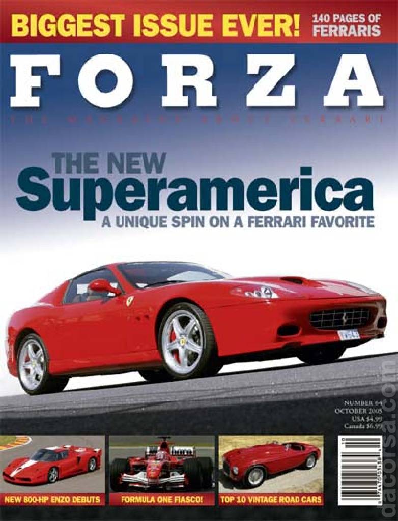 Cover of Forza Magazine issue 64, OCTOBER 2005