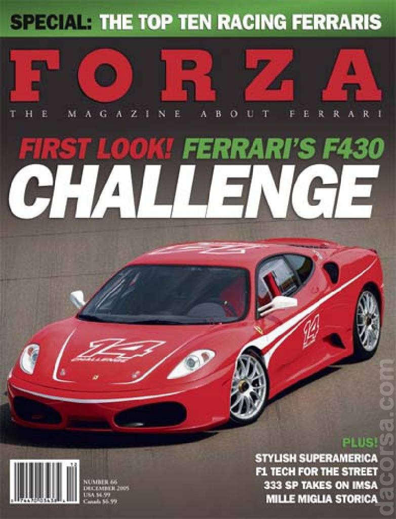 Cover of Forza Magazine issue 66, DECEMBER 2005