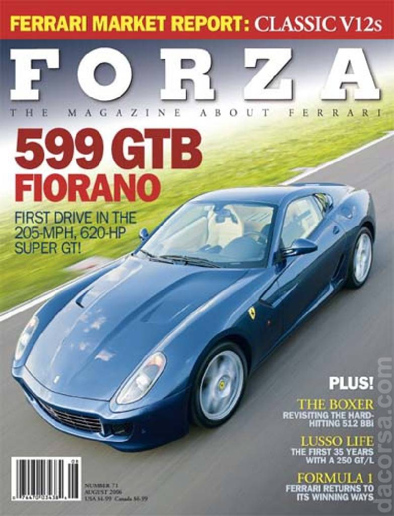 Cover of Forza Magazine issue 71, AUGUST 2006