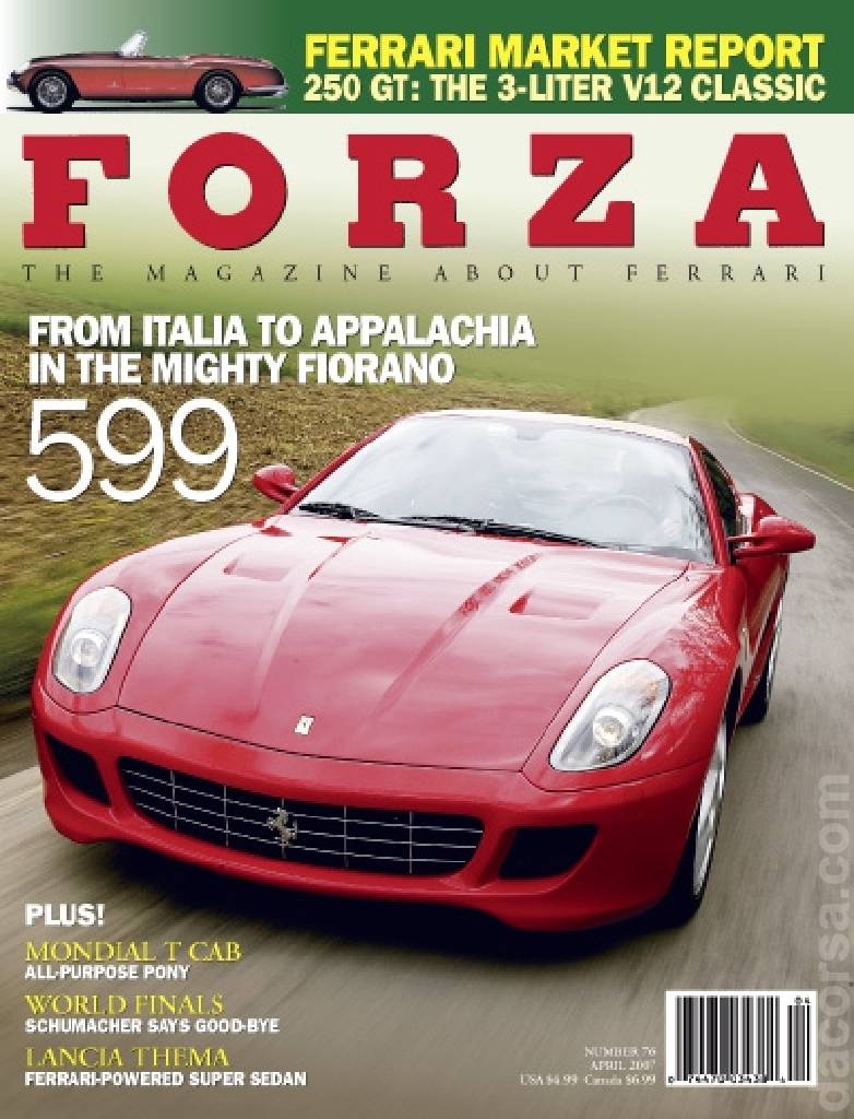 Cover of Forza Magazine issue 76, APRIL 2007