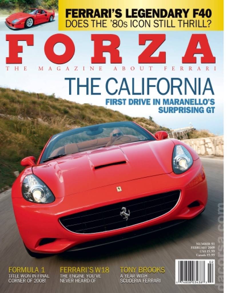 Cover of Forza Magazine issue 91, FEBRUARY 2009