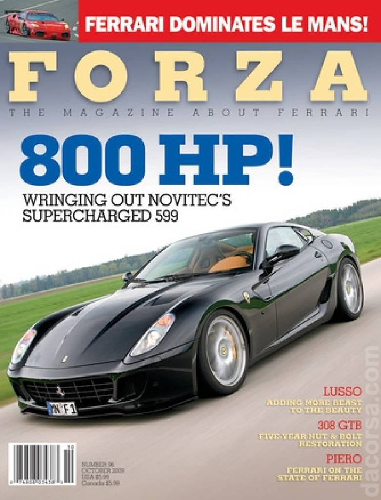 Cover of Forza Magazine issue 96, OCTOBER 2009