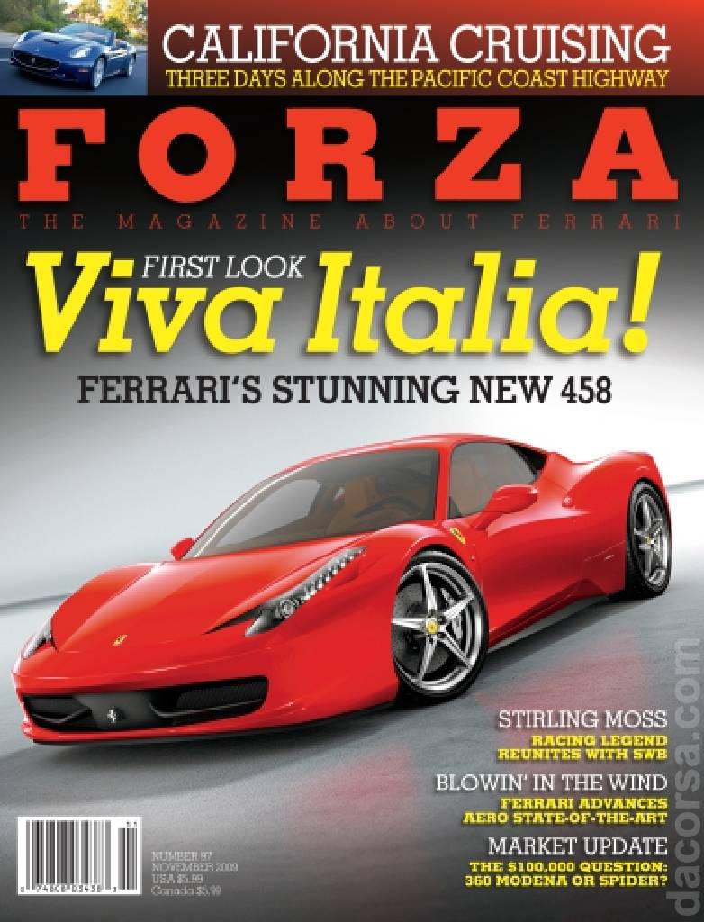 Cover of Forza Magazine issue 97, NOVEMBER 2009