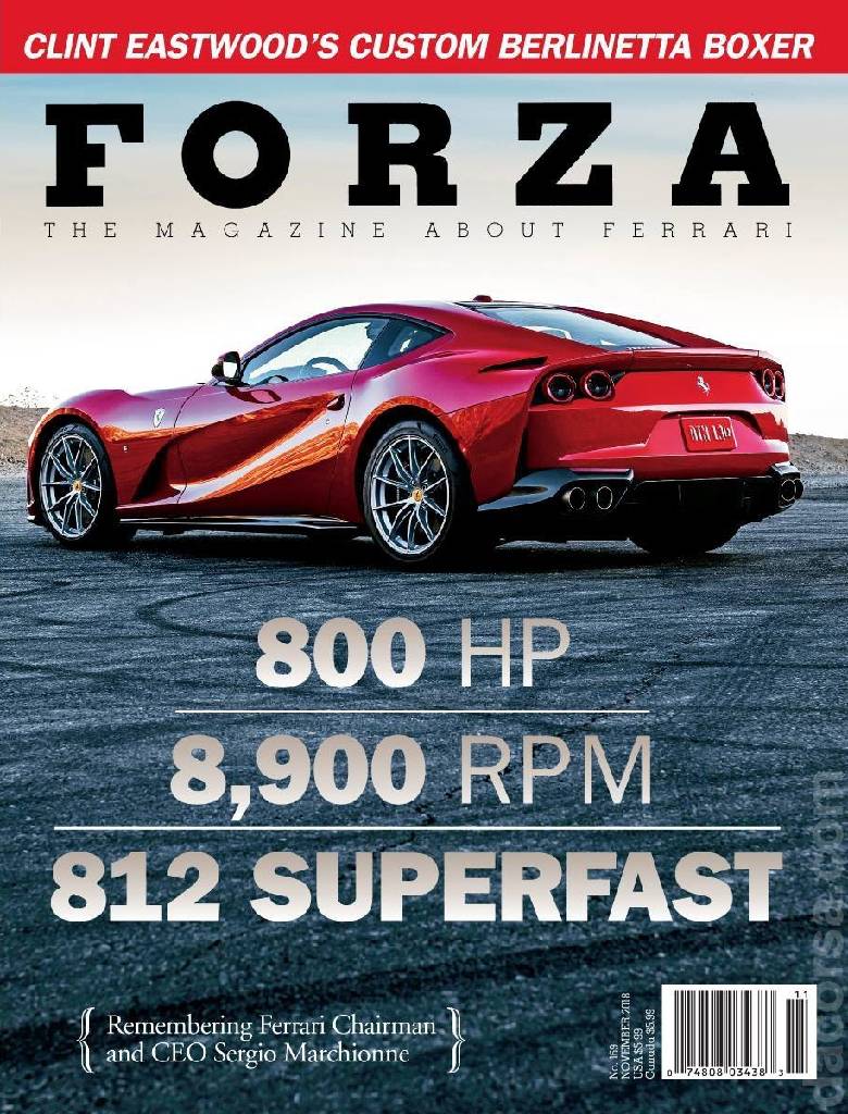 Cover of Forza Magazine issue 169, NOVEMBER 2018