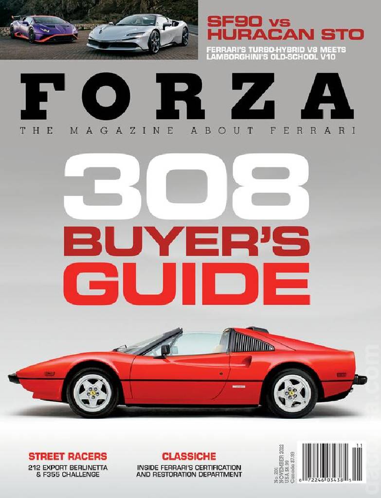 Cover of Forza Magazine issue 201, NOVEMBER 2022