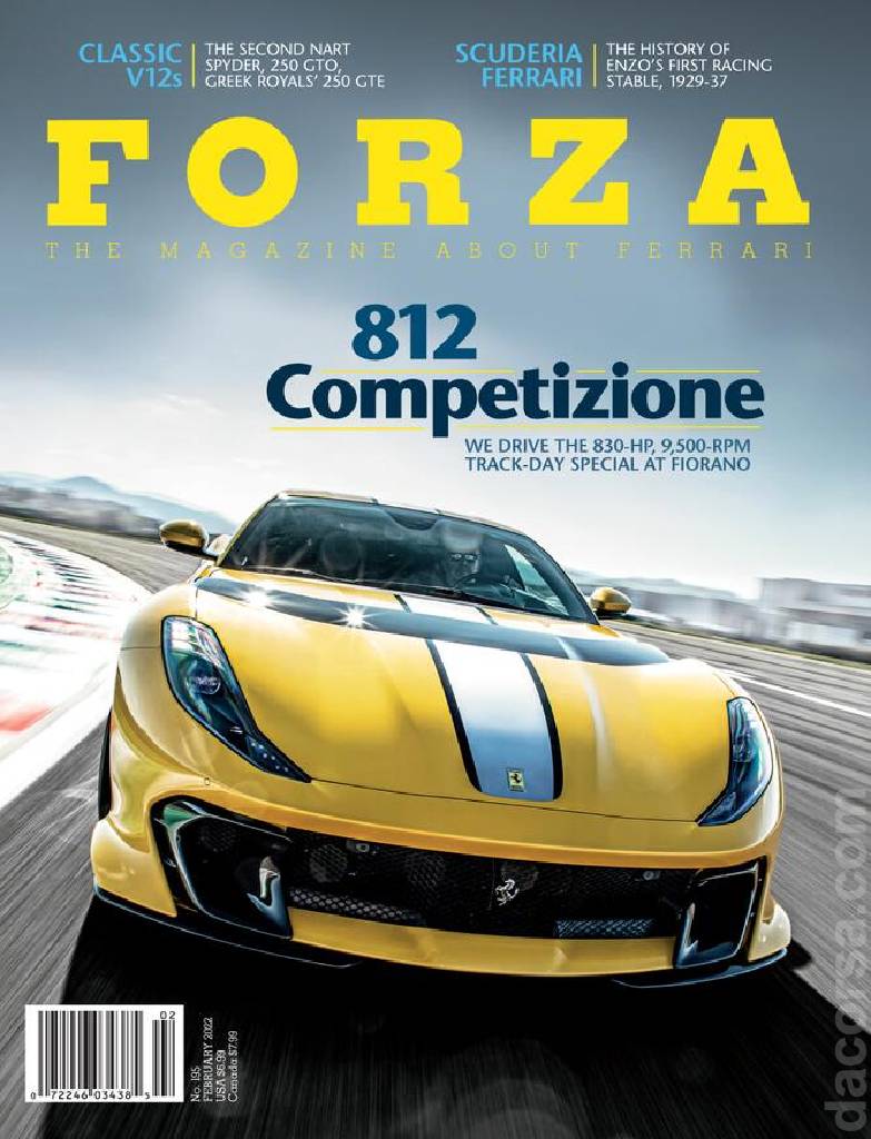 Cover of Forza Magazine issue 195, FEBRUARY 2022
