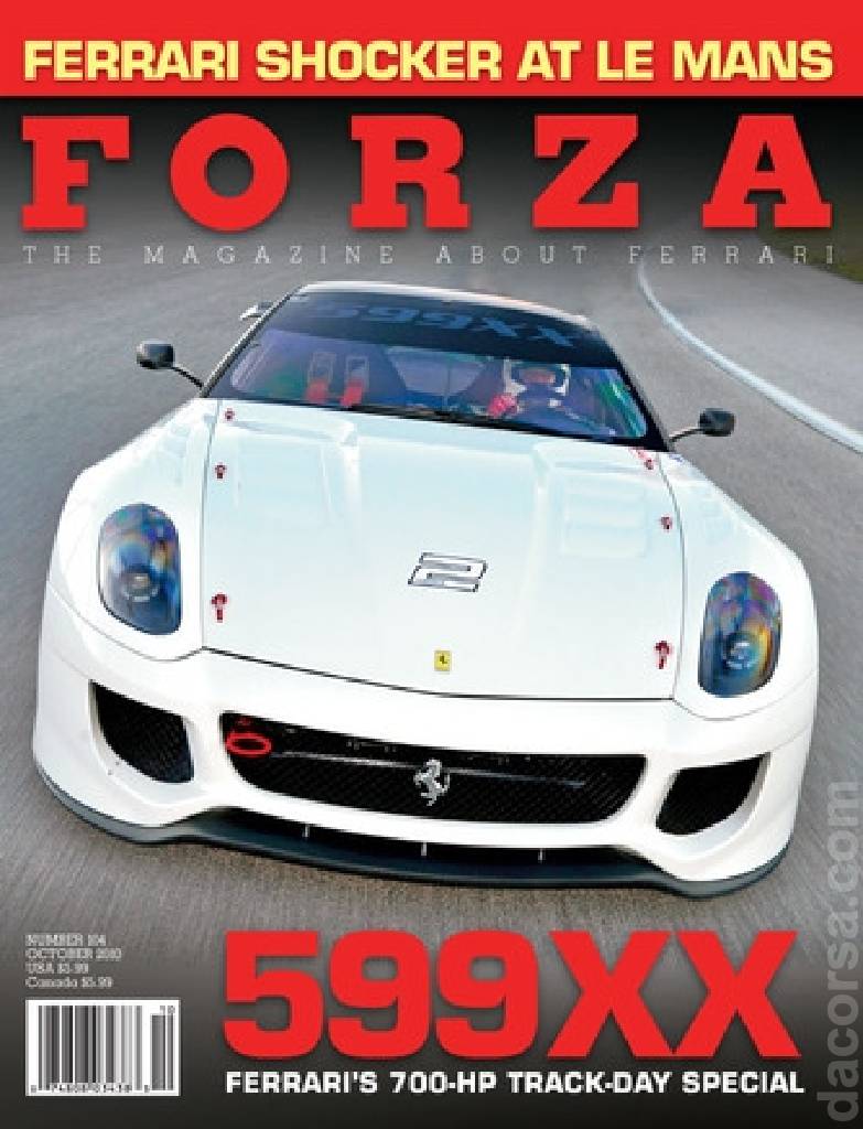 Cover of Forza Magazine issue 104, OCTOBER 2010