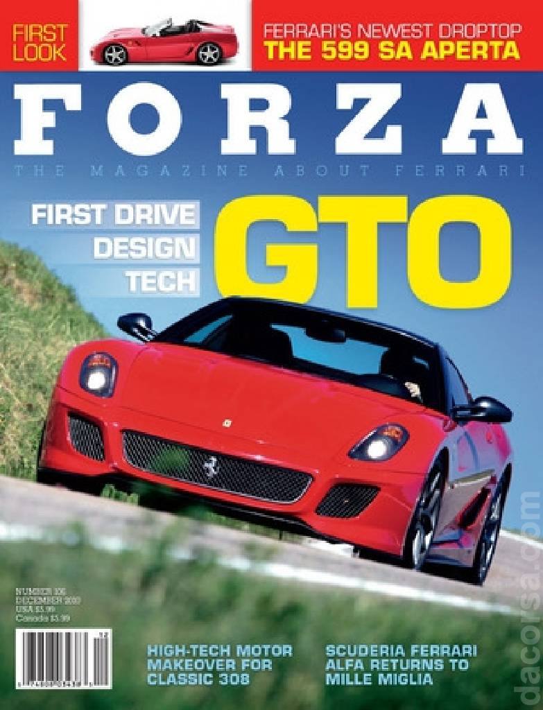 Cover of Forza Magazine issue 106, DECEMBER 2010