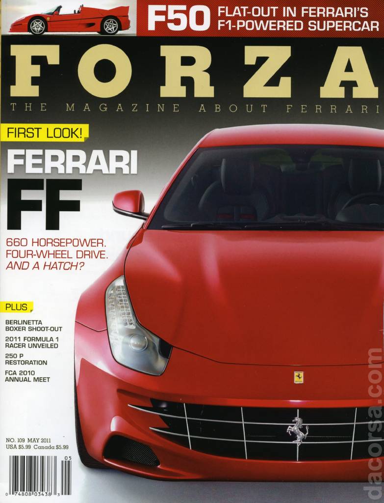 Cover of Forza Magazine issue 109, MAY 2011