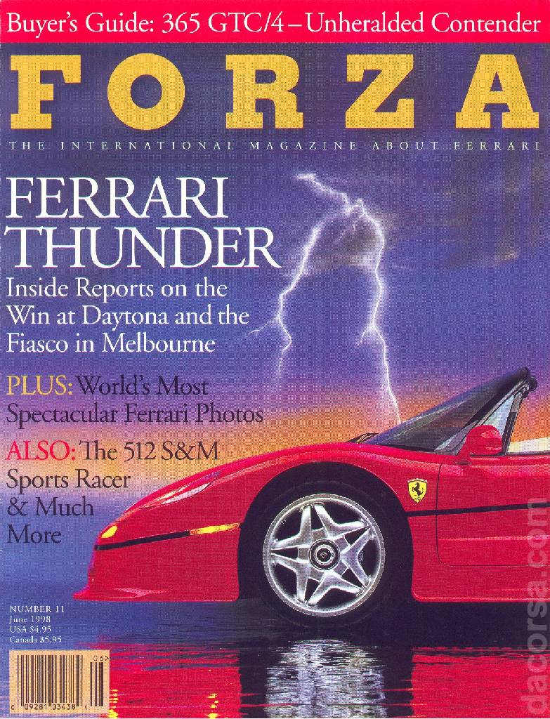 Cover of Forza Magazine issue 11, June 1998
