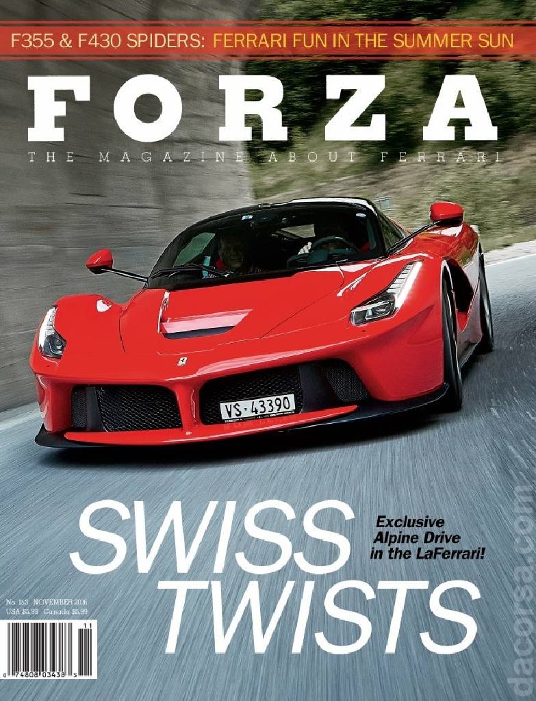 Cover of Forza Magazine issue 153, NOVEMBER 2016