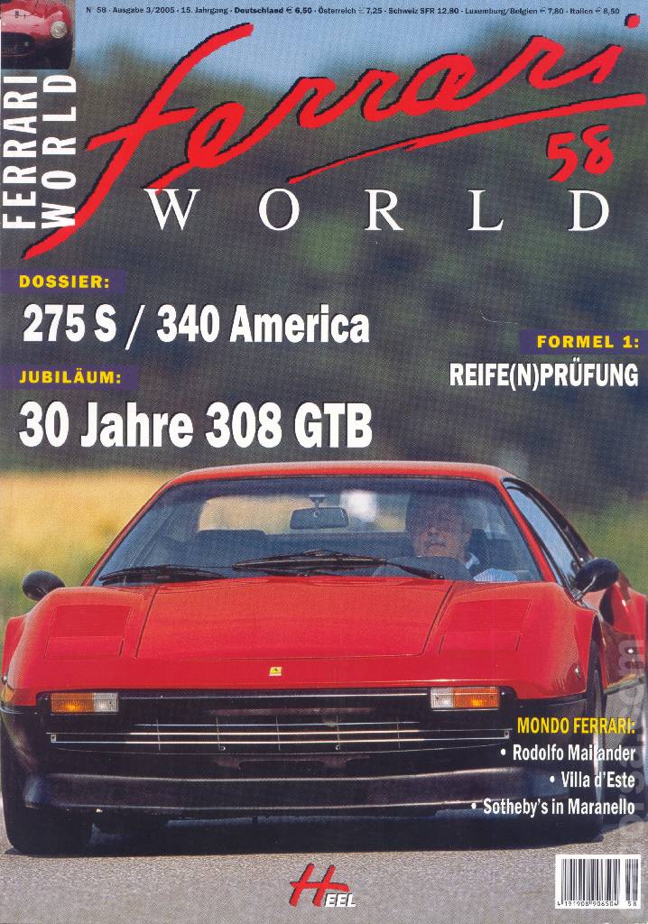 Image representing Ferrari World Deutschland issue 58, Ausgabe 3/2005 - 15. Jahrgang
