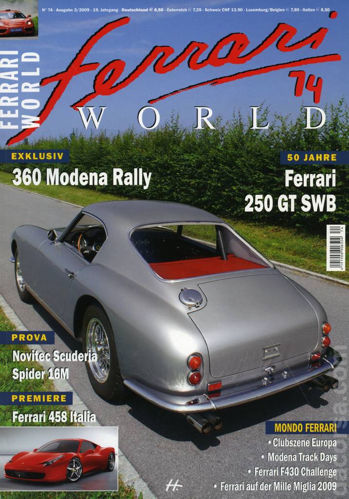 Image representing Ferrari World Deutschland issue 74, Ausgabe 3/2009 - 19. Jahrgang