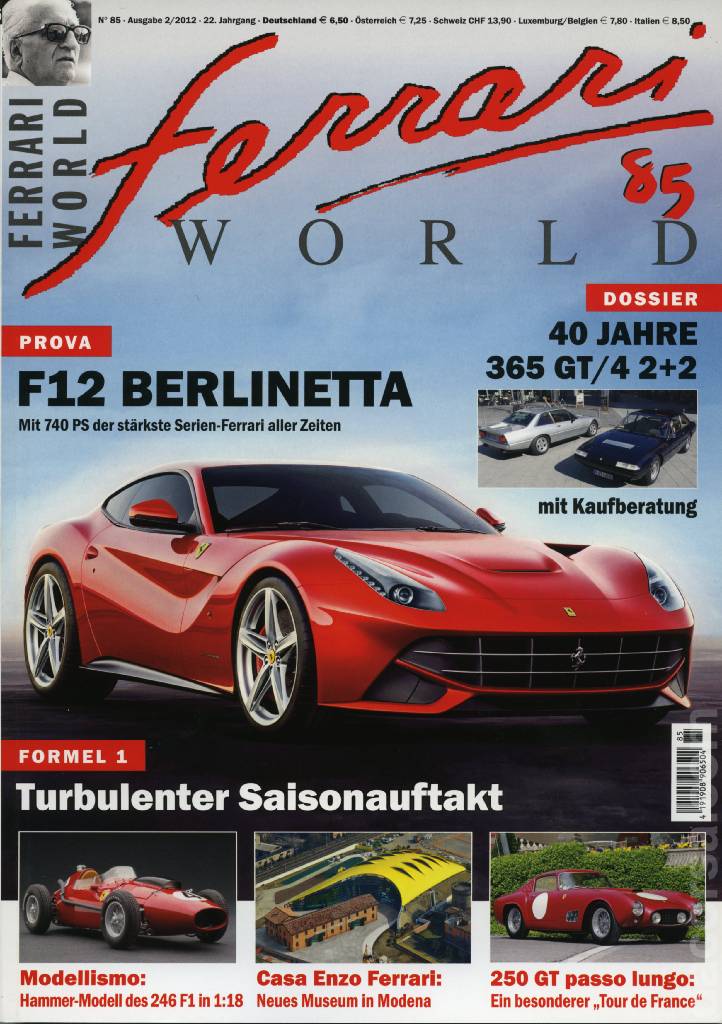 Image representing Ferrari World Deutschland issue 85, Ausgabe 2/2012 - 22. Jahrgang
