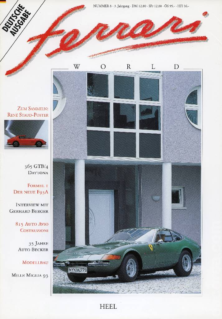 Image representing Ferrari World Deutschland issue 8, 3. Jahrgang (1993)
