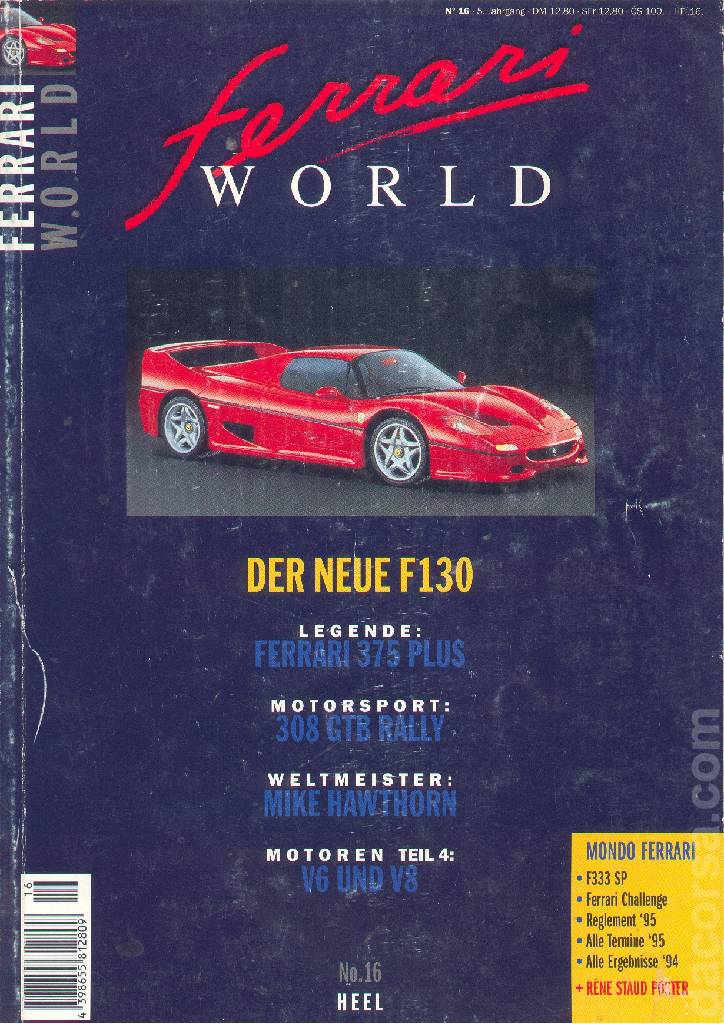 Image representing Ferrari World Deutschland issue 16, 5. Jahrgang (1995)
